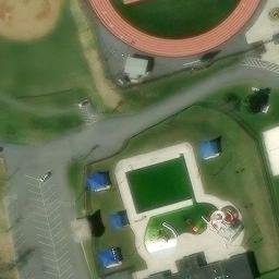 Sand Volleyball Court, Camp Hill, PA — aerial view