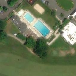 Sand Volleyball Court, NJ — aerial view