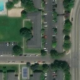 Sand Volleyball Court, Provo, UT — aerial view