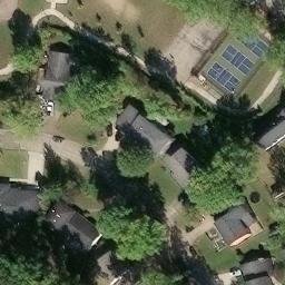 Sand Volleyball Court, Muncie, IN — aerial view
