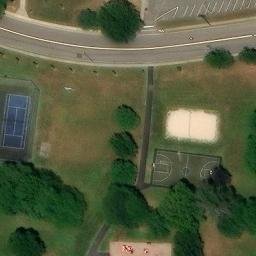 Sand Volleyball Court, West Freehold, NJ — aerial view