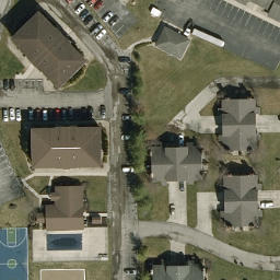 Sand Volleyball Court, Muncie, IN — aerial view