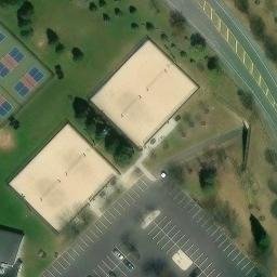 Sand Volleyball Court, NJ — aerial view