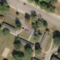 Volleyball Court, Muncie, IN — aerial view