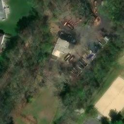 Sand Volleyball Court, NJ — aerial view
