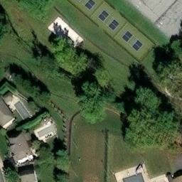 Sand Volleyball Court, Reamstown, PA — aerial view