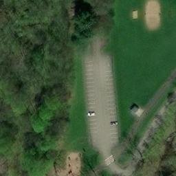 Sand Volleyball Court, PA — aerial view