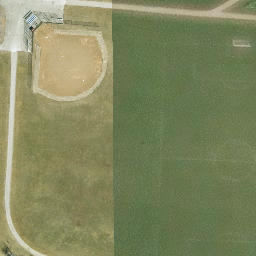 Liberty Park, OH Sand Volleyball Courts — aerial view