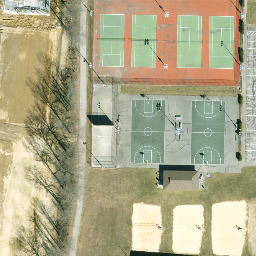 Volleyball Court, OH — aerial view