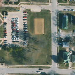 Sand Volleyball Court, Kirksville, MO — aerial view