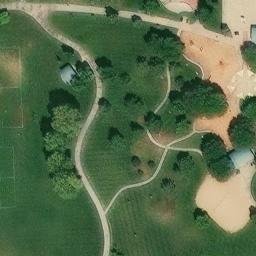 Sand Volleyball Court, Longmont, CO — aerial view