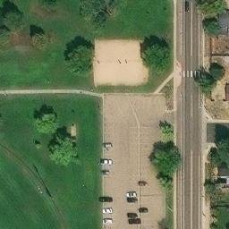 Volleyball Court, Longmont, CO — aerial view