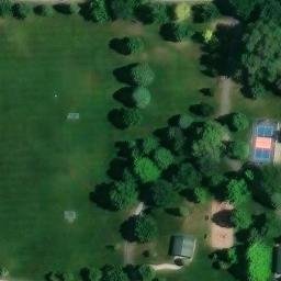 Grass Volleyball Court, Springville, UT — aerial view