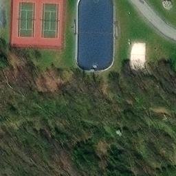 Sand Volleyball Court, PA — aerial view