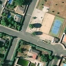 Sand Volleyball Court — aerial view