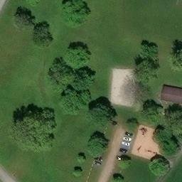 Sand Volleyball Court, PA — aerial view