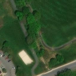 Sand Volleyball Court, Lititz, PA — aerial view