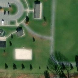 Sand Volleyball Court, PA — aerial view