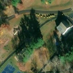 Sand Volleyball Court, Blue Bell, PA — aerial view