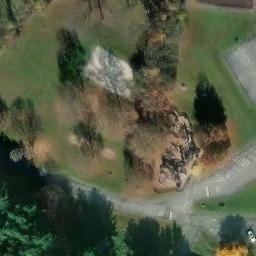 Volleyball Court, Akron, PA — aerial view