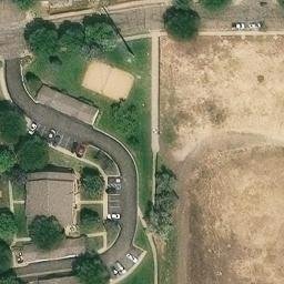 Sand Volleyball Court, Longmont, CO — aerial view