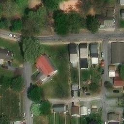 Volleyball Court, Lititz, PA — aerial view