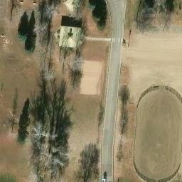 Sand Volleyball Court, CO — aerial view