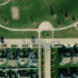 Sand Volleyball Court, Champaign, IL — aerial view