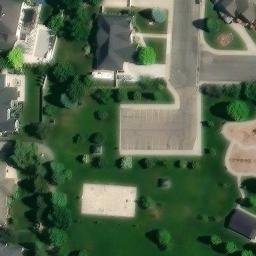 Volleyball Court, Springville, UT — aerial view