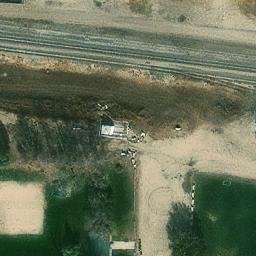Sand Volleyball Court, Yuma, CO — aerial view