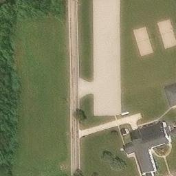 Sand Volleyball Court, OH — aerial view