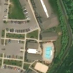 Sand Volleyball Court, Westerville, OH — aerial view