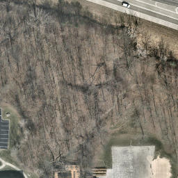 Sand Volleyball Court, Columbus, OH — aerial view