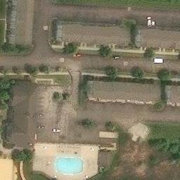 Sand Volleyball Court, Columbus, OH — aerial view
