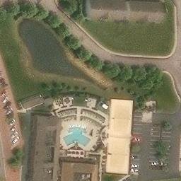 Sand Volleyball Court, Columbus, OH — aerial view