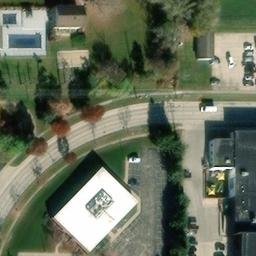 Sand Volleyball Court in Champaign, IL — aerial view