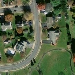Volleyball Court, Leola, PA — aerial view