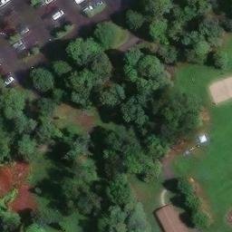Sand Volleyball Court, PA — aerial view