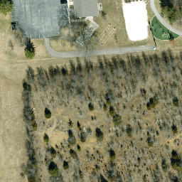 Sand Volleyball Court, Dublin, OH — aerial view