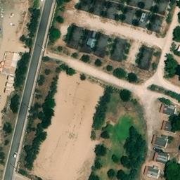 Sand Volleyball Court — aerial view