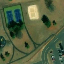 Sand Volleyball Court, NJ — aerial view