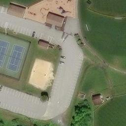 Sand Volleyball Court, PA — aerial view