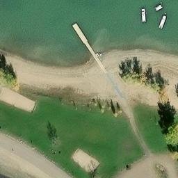 Sand Volleyball Court, Boulder, CO — aerial view