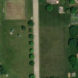 Sand Volleyball Court, Falls City, NE — aerial view