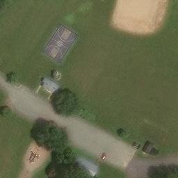 Sand Volleyball Court, PA — aerial view