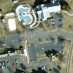 Volleyball Court, Columbus, OH — aerial view