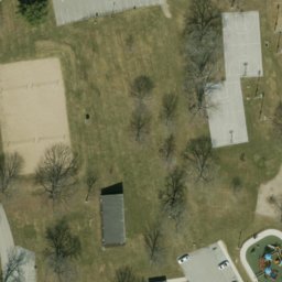 Sand Volleyball Court, Lebanon, IN — aerial view