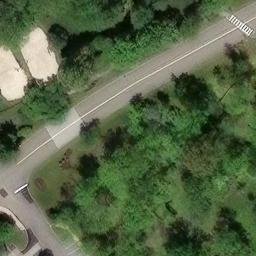 Sand Volleyball Court, PA — aerial view