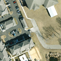 Sand Volleyball Court, Hilliard, OH — aerial view