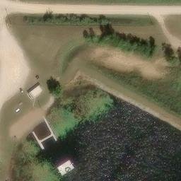 Sand Volleyball Court, MO — aerial view